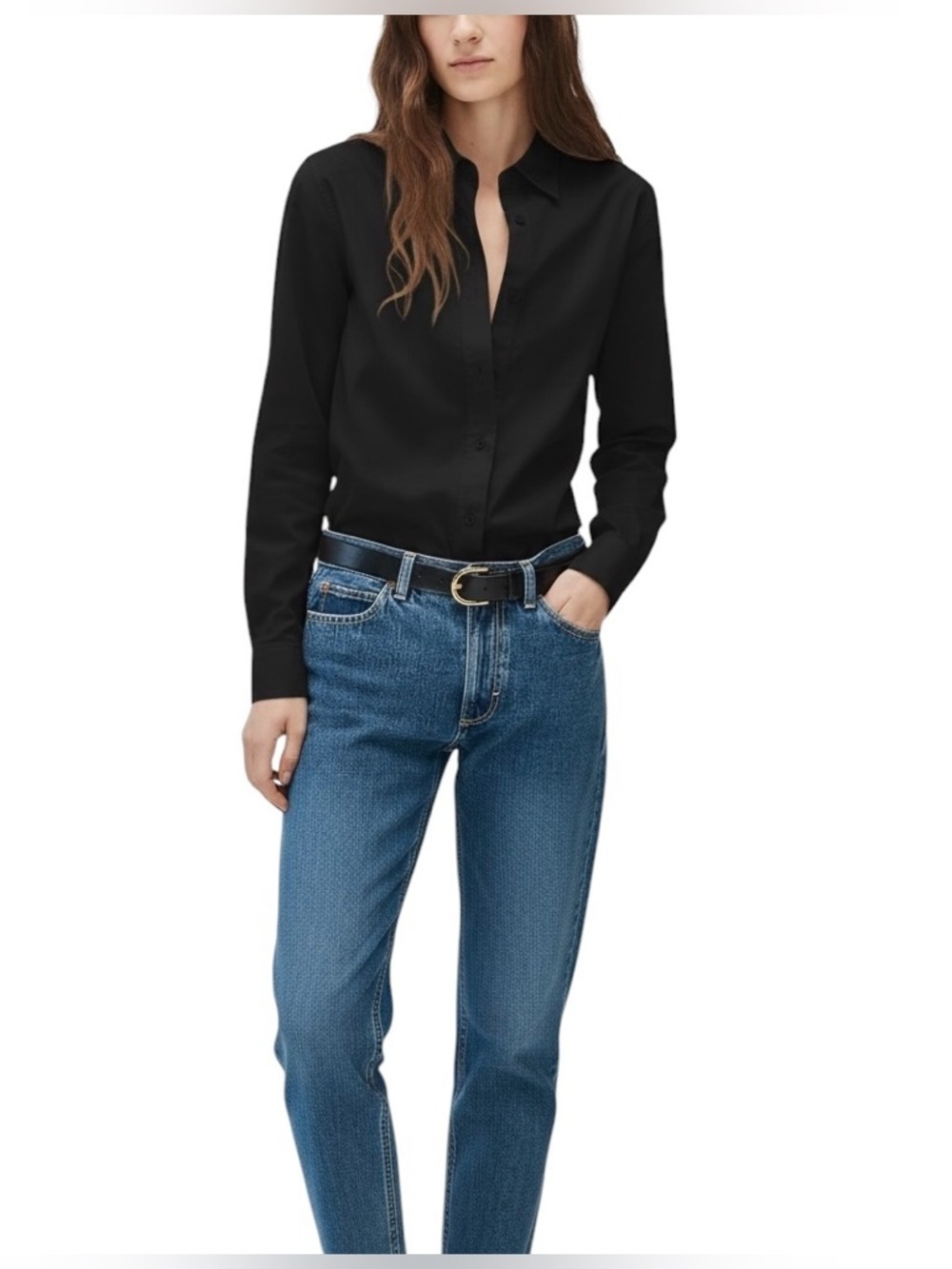 J. Crew Jules Women’s Classic-Fit Long Sleeve Soft Viscose Blouse  NWT 2 Black - Picture 2 of 10